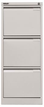 Hängeregistraturschrank Bisley Lichtgrau, 3 Hängeregister