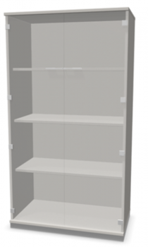 Glasflügeltürschrank SQart 4 Ordnerhöhen