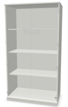 Glasflügeltürschrank SQart 4 Ordnerhöhen