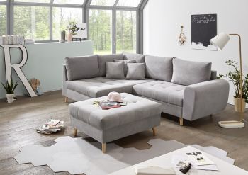 Ecksofa Alice 2teilige Ecke links mit Hocker