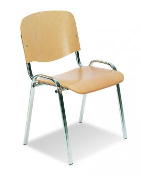 Mehrzweckstuhl ISO Wood Chrom