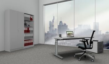 Komplettbüro Serie PRO5S Farbe Grau