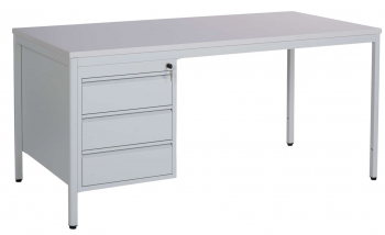 Schreibtisch PROsteel mit Unterbaucontainer