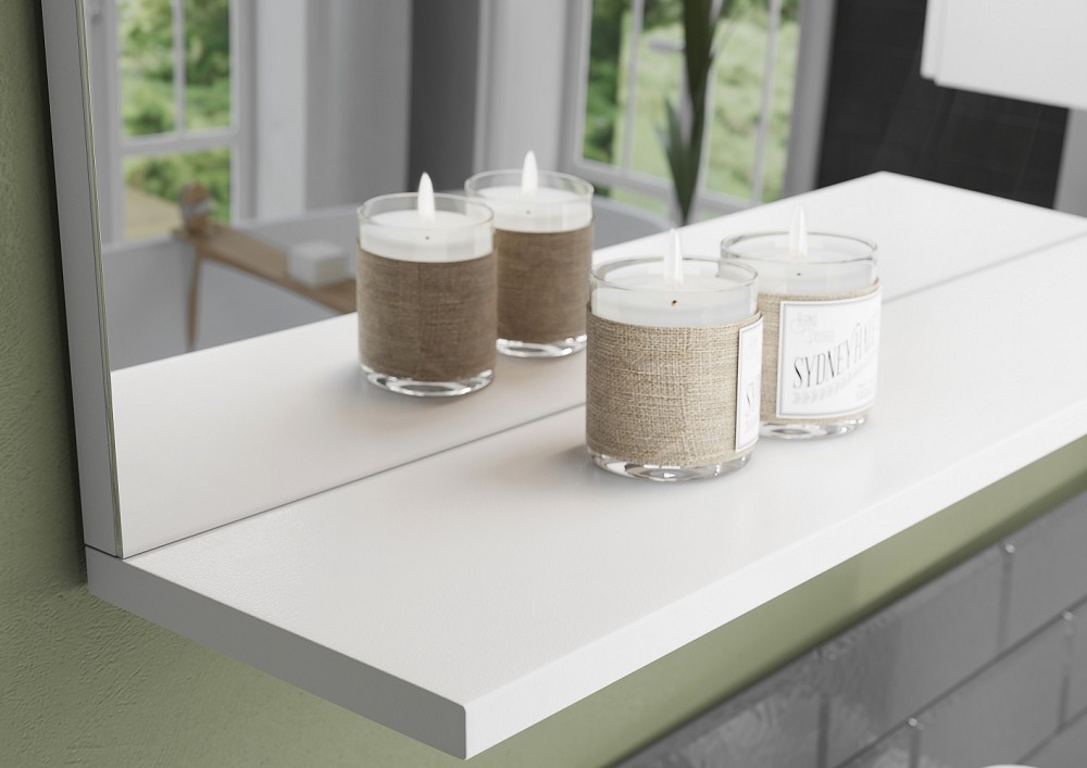 Spiegel mit Ablageboden und LED-1429-84