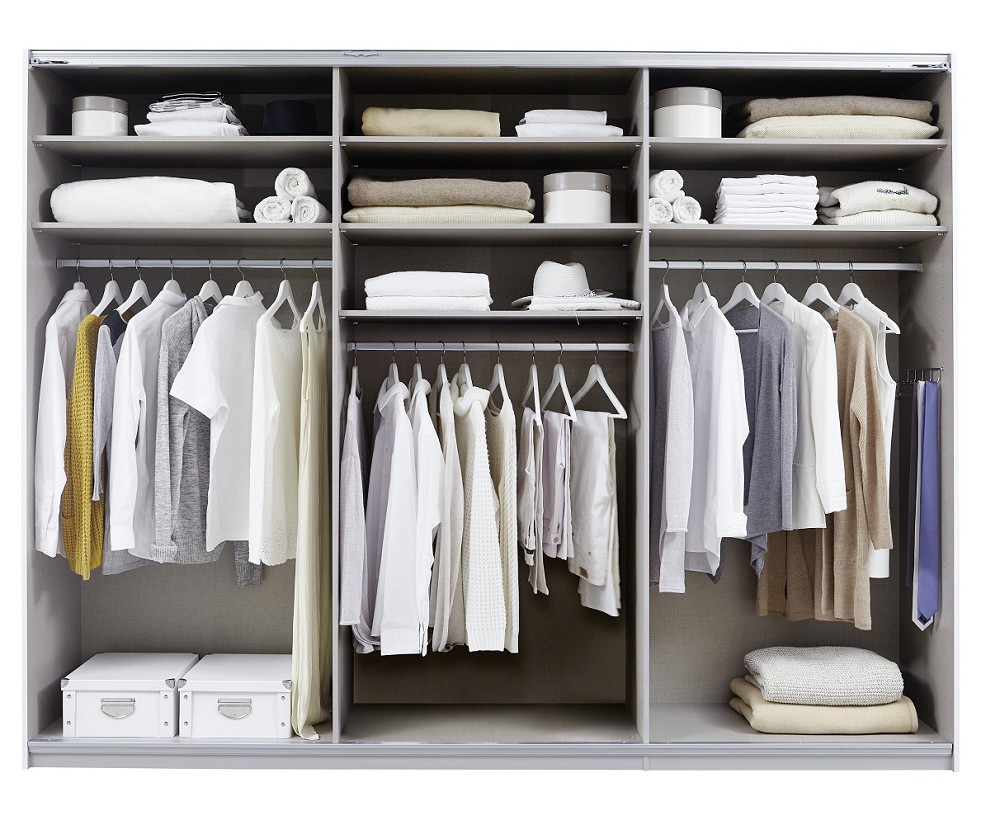 Schwebetürenschrank Caracas 3türig mit Spiegeltür Premium-W-000549