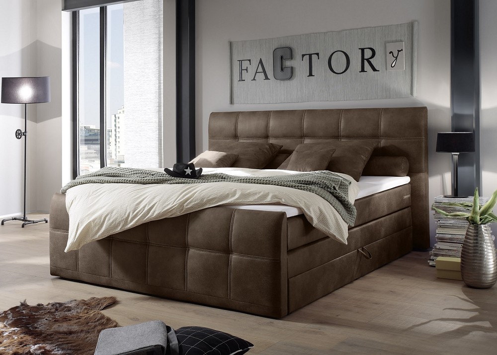 Boxspringbett Aspen B2 180x200 cm mit Topper und Bettkasten-56-289-11X