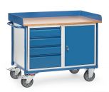 Werkstattwagen Fetra mit 1 Schrank und 4 Schubladen