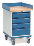Rollschrank Fetra mit Arbeitsplatte