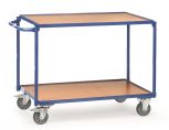 Tischwagen Fetra mit 2 Böden aus Holz, Griff waagerecht