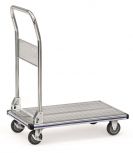 Alu-Plattformwagen mit Vollgummibereifung