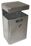 Außen Abfallbehälter TKG Mondo Wandmontage 35 Liter Silber
