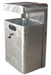 Außen Abfallbehälter TKG Mondo Lochdach 35 Liter Silber/Grau