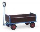 Handwagen Fetra mit 4 Wänden und Vollgummibereifung