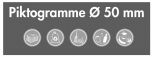 Piktogramm-Set 5 Stück, Dm 50 mm