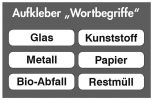 Aufkleber-Set "Wortbegriffe" 6 Stück