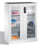 Werkzeug-Beistellschrank CP, Sichtfenster-Drehtüren, 2 Böden