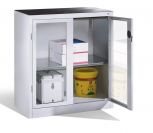 Werkzeug-Beistellschrank CP, Sichtfenster-Drehtüren, 1 Boden