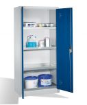 Umweltschrank CP mit Drehtüren und 4 Wannenböden