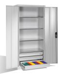 Werkzeugschrank CP mit Drehtüren, 4 Böden und 3 Schübe
