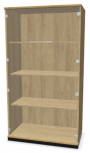 Glasflügeltürschrank SQart 4 Ordnerhöhen