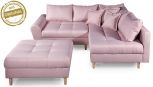 Ecksofa Rice mit Hocker und Bettfunktion