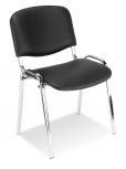 Besucher-/Konferenzstuhl ISO Chrom Lederoptik